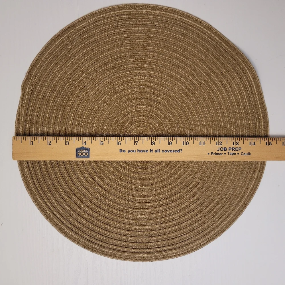 Set Of 4 Round Woven Braided Placemats 15
